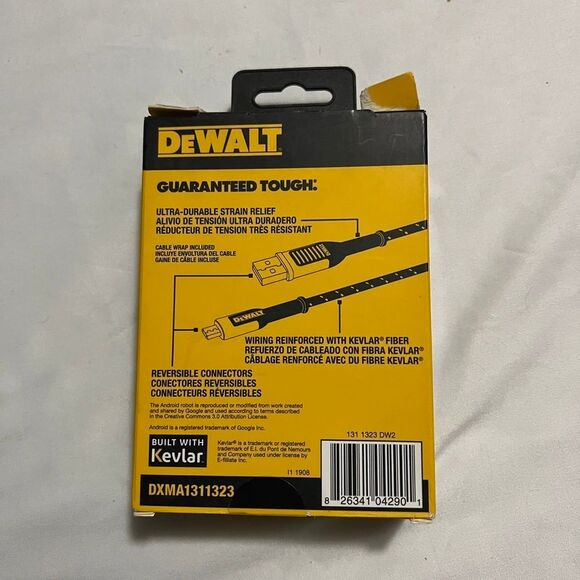 Dewalt 10ft/3M Micro USB Cable - Picture 2 of 5
